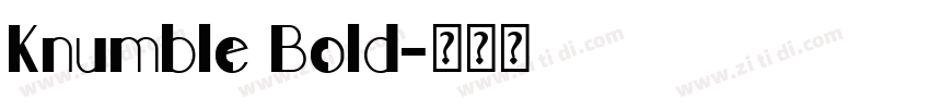 Knumble Bold字体转换